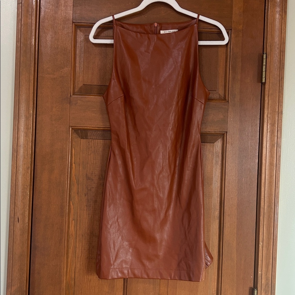 Bec and Bridge faux leather mini dress size 4